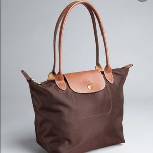 Small brown longchamp tote
